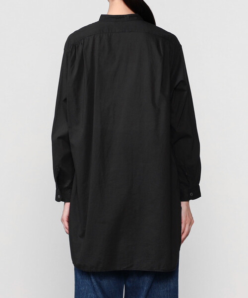 Bshop（ビショップ）の「INDIA INDUSTRY | コットンローン 長袖バンドカラーシャツ WOMEN（シャツ/ブラウス・レディース・オレンジ系その他/ブラック/ダークグリーン・1）」の11枚目の写真