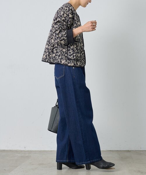 BEARDSLEY（ビアズリー）の「プリント中綿ジャケット（ブルゾン・レディース・ブラック・FREE）」の2枚目の写真