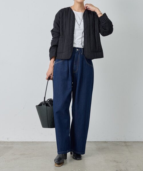 美品✨ ビアズリー　袖切り替えブルゾン　アウター　羽織り　ブラック　フリーサイズ BEARDSLEY（ビアズリー） ジップアップブルゾン FREE ブラック