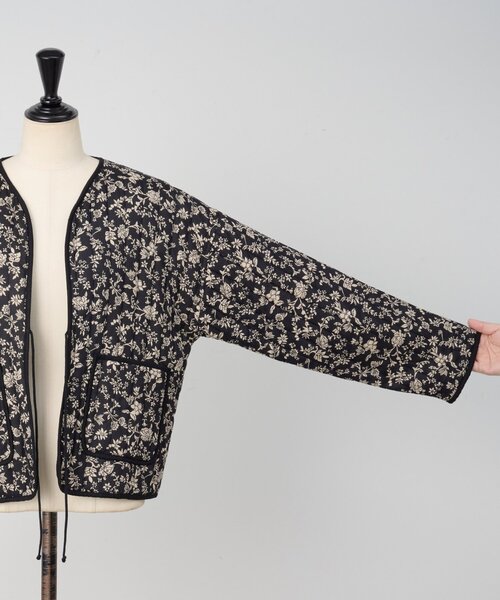 BEARDSLEY（ビアズリー）の「プリント中綿ジャケット（ブルゾン・レディース・ブラック・FREE）」の6枚目の写真