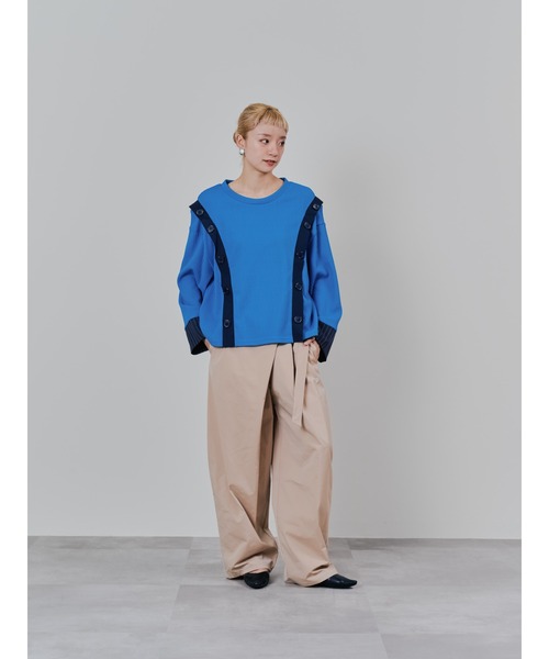 TEVALT(ヴァレット)の「ラップライクサイドカーブパンツ(チノパンツ・レディース・ライトベージュ/ブラック/ブラウン・38)」の20枚目の写真