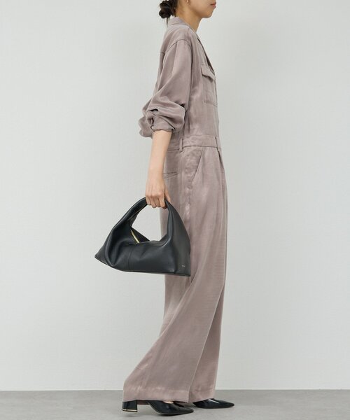 GALLARDAGALANTE（ガリャルダガランテ）の「オープンカラージャンプスーツ（つなぎ/オールインワン・レディース・グレイッシュベージュ・FREE）」の8枚目の写真