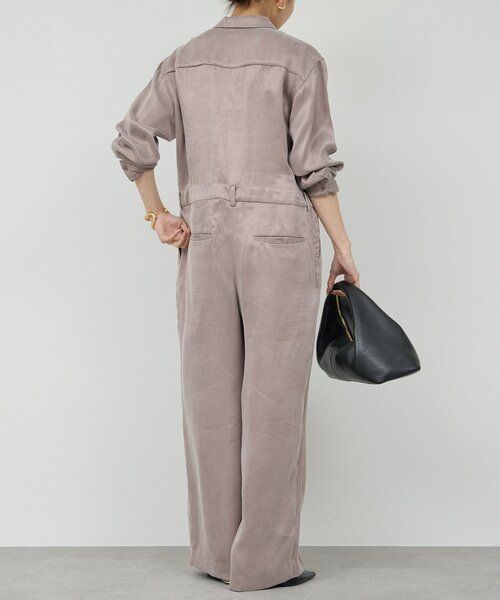 GALLARDAGALANTE（ガリャルダガランテ）の「オープンカラージャンプスーツ（つなぎ/オールインワン・レディース・グレイッシュベージュ・FREE）」の9枚目の写真