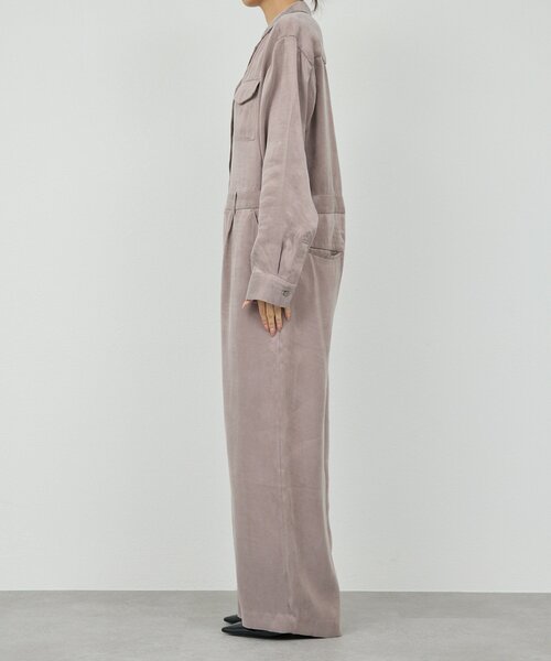 GALLARDAGALANTE（ガリャルダガランテ）の「オープンカラージャンプスーツ（つなぎ/オールインワン・レディース・グレイッシュベージュ・FREE）」の11枚目の写真