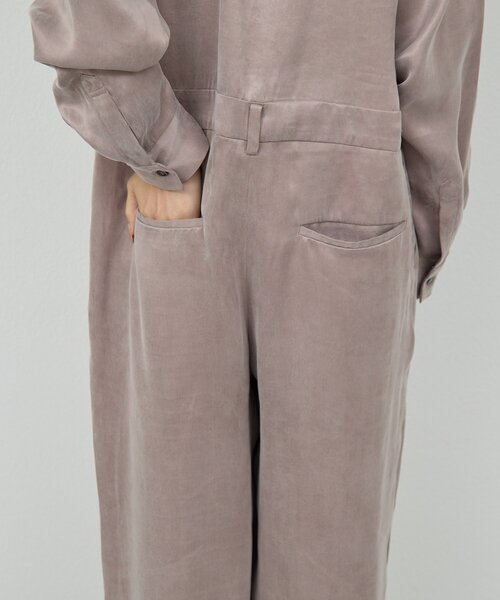 GALLARDAGALANTE（ガリャルダガランテ）の「オープンカラージャンプスーツ（つなぎ/オールインワン・レディース・グレイッシュベージュ・FREE）」の13枚目の写真