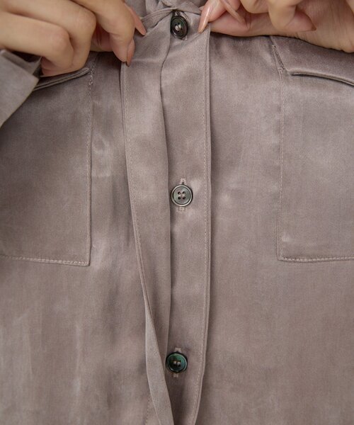 GALLARDAGALANTE（ガリャルダガランテ）の「オープンカラージャンプスーツ（つなぎ/オールインワン・レディース・グレイッシュベージュ・FREE）」の20枚目の写真