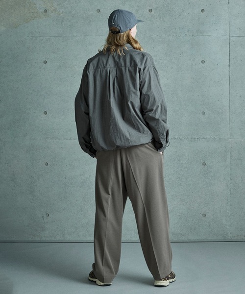 FUSE（フューズ）の「コットンナイロンドローコードシャツ（シャツ/ブラウス・メンズ・ブラウン/グレー・02/03/01）」の12枚目の写真