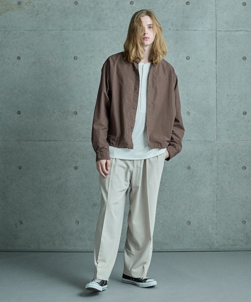 FUSE（フューズ）の「コットンナイロンドローコードシャツ（シャツ/ブラウス・メンズ・ブラウン/グレー・02/03/01）」の9枚目の写真