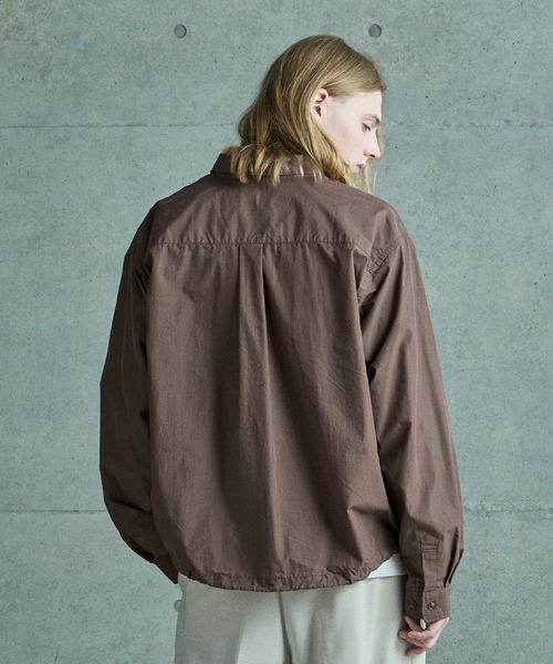 FUSE（フューズ）の「コットンナイロンドローコードシャツ（シャツ/ブラウス・メンズ・ブラウン/グレー・02/03/01）」の3枚目の写真