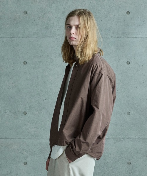 FUSE（フューズ）の「コットンナイロンドローコードシャツ（シャツ/ブラウス・メンズ・ブラウン/グレー・02/03/01）」の5枚目の写真