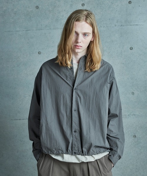 FUSE（フューズ）の「コットンナイロンドローコードシャツ（シャツ/ブラウス・メンズ・ブラウン/グレー・02/03/01）」の8枚目の写真