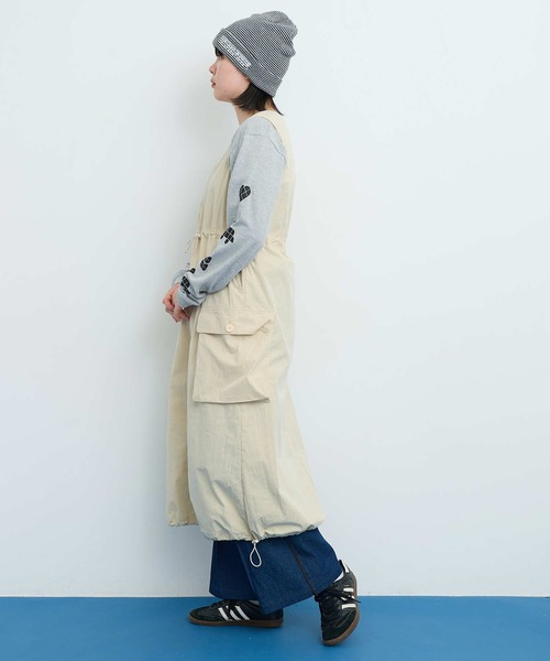 I am I in fact...（アイアムアイインファクト）の「●CHEMICAL WASH ギャザーワンピース（ワンピース・レディース・カーキ/ベージュ/ボルドー・FREE）」の7枚目の写真