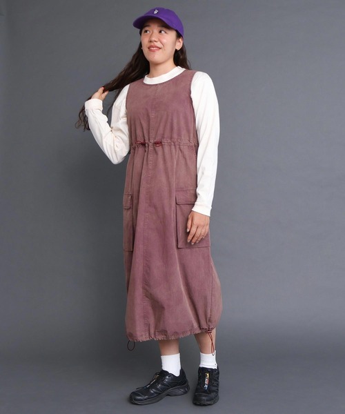 I am I in fact...（アイアムアイインファクト）の「●CHEMICAL WASH ギャザーワンピース（ワンピース・レディース・カーキ/ベージュ/ボルドー・FREE）」の21枚目の写真
