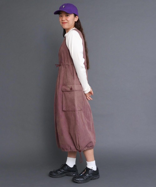 I am I in fact...（アイアムアイインファクト）の「●CHEMICAL WASH ギャザーワンピース（ワンピース・レディース・カーキ/ベージュ/ボルドー・FREE）」の22枚目の写真