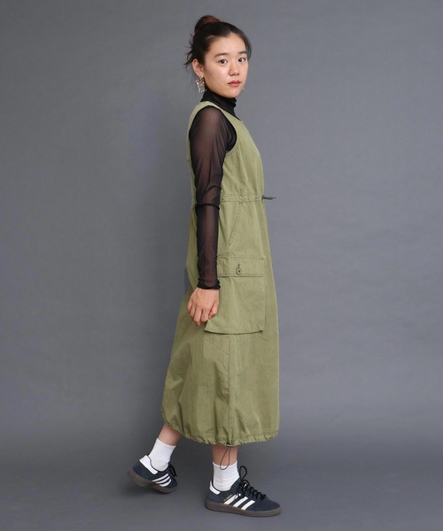 I am I in fact...（アイアムアイインファクト）の「●CHEMICAL WASH ギャザーワンピース（ワンピース・レディース・カーキ/ベージュ/ボルドー・FREE）」の17枚目の写真