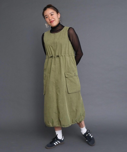 I am I in fact...（アイアムアイインファクト）の「●CHEMICAL WASH ギャザーワンピース（ワンピース・レディース・カーキ/ベージュ/ボルドー・FREE）」の19枚目の写真