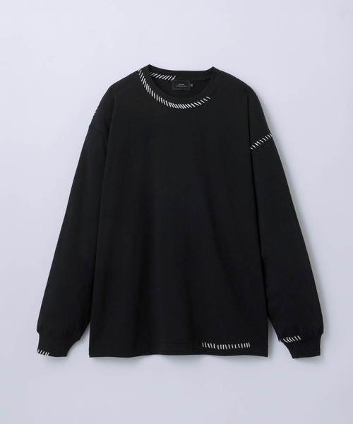 SLICK（スリック）の「【SLICK/スリック】30/2 Compact Yarn Embroidery T-Shirt/コンパクトヤーンエンブロイダリーTシャツ/ハンドステッチ（Tシャツ/カットソー・メンズ・グレイッシュベージュ/ブラック/ブラウン・2/1/3）」の19枚目の写真