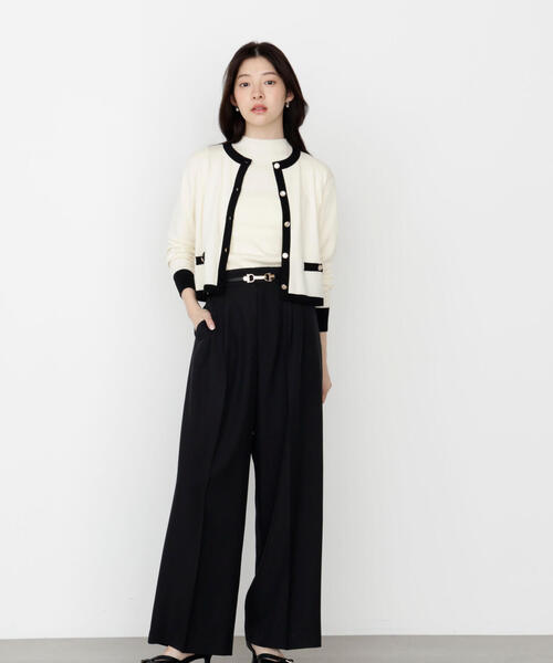 PROPORTION BODY DRESSING(プロポーションボディドレッシング)の「ハイウエストワイドパンツ / 1215230901(その他パンツ・レディース・ホワイト系その他/ブラック・SMALL/P/S/MEDIUM)」の13枚目の写真