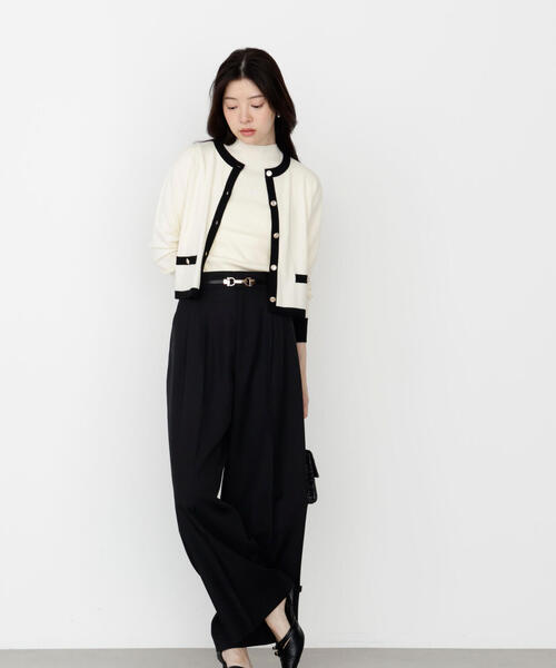 PROPORTION BODY DRESSING(プロポーションボディドレッシング)の「ハイウエストワイドパンツ / 1215230901(その他パンツ・レディース・ホワイト系その他/ブラック・SMALL/P/S/MEDIUM)」の14枚目の写真