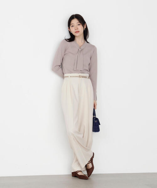 PROPORTION BODY DRESSING(プロポーションボディドレッシング)の「ハイウエストワイドパンツ / 1215230901(その他パンツ・レディース・ホワイト系その他/ブラック・SMALL/P/S/MEDIUM)」の21枚目の写真