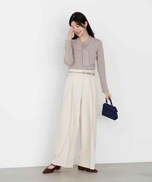 PROPORTION BODY DRESSING(プロポーションボディドレッシング)の「ハイウエストワイドパンツ / 1215230901(その他パンツ・レディース・ホワイト系その他/ブラック・SMALL/P/S/MEDIUM)」の22枚目の写真