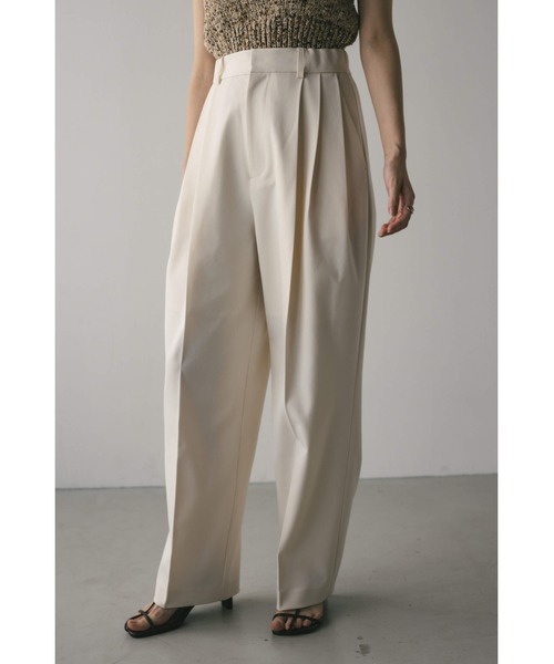 STYLEMIXER（スタイルミキサー）の「3タックスラックス（スラックス・レディース・ライトブラウン/グレー/アイボリー/ブラック・SMALL/MEDIUM/LARGE）」の2枚目の写真