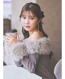 EATME | フェイクファーオフショルミニワンピース(ワンピース)