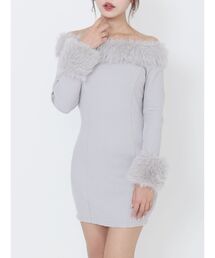 EATME | フェイクファーオフショルミニワンピース(ワンピース)