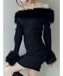 EATME | フェイクファーオフショルミニワンピース(ワンピース)