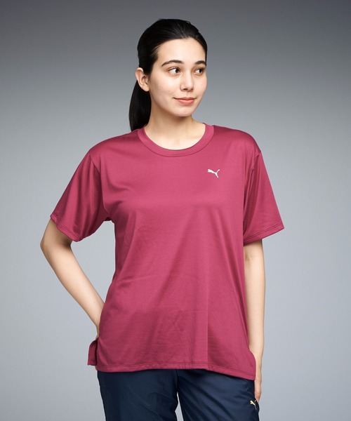 PUMA(プーマ)の「PUMA プーマ ウィメンズ トレーニング TAD ベーシック 半袖 Tシャツ(Tシャツ/カットソー・レディース・ワイン・MEDIUM/LARGE/X-LARGE/SMALL)」の1枚目の写真