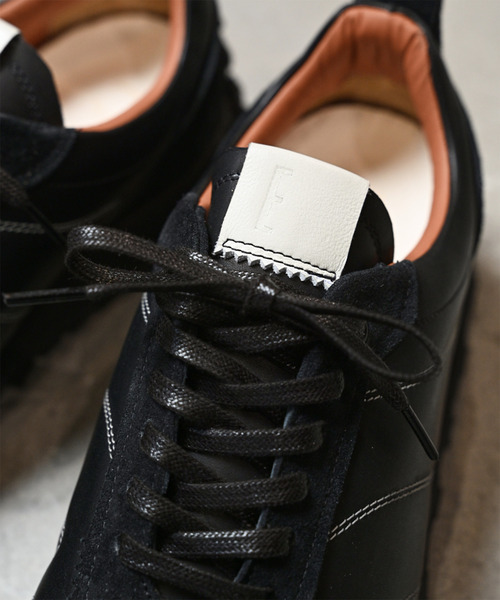 EARLE（アール）の「EARLE アール / E classic leather runner レザークラシックランナースニーカー / ER5450（スニーカー・メンズ・ブラウン/ブラック・40/42/44）」の4枚目の写真