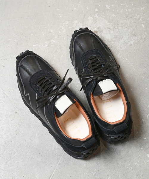 EARLE（アール）の「EARLE アール / E classic leather runner レザークラシックランナースニーカー / ER5450（スニーカー・メンズ・ブラウン/ブラック・40/42/44）」の5枚目の写真