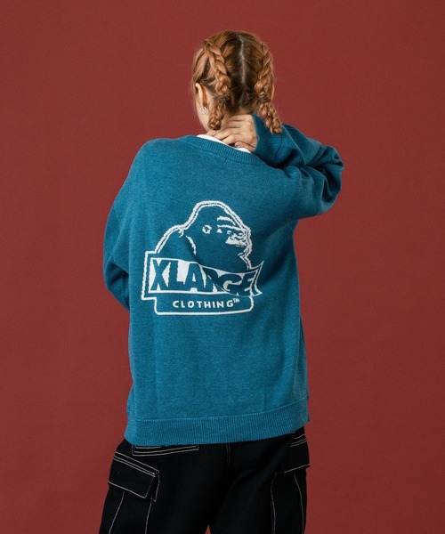 XLARGE(エクストララージ)の「SLANTED OG KNIT SWEATER(ニット/セーター・メンズ・ブラック/グレー/ブルー・S/M/L/XL)」の3枚目の写真