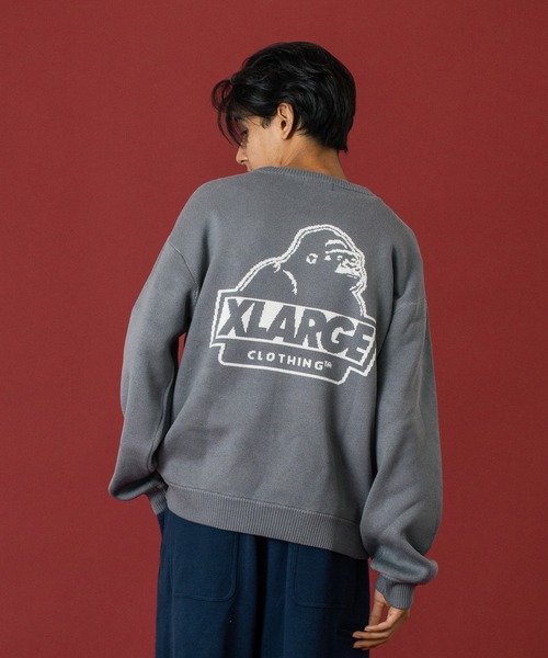XLARGE(エクストララージ)の「SLANTED OG KNIT SWEATER(ニット/セーター・メンズ・ブラック/グレー/ブルー・S/M/L/XL)」の4枚目の写真