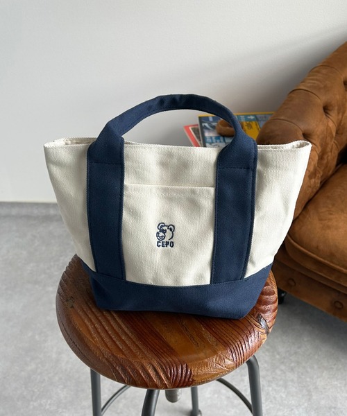 cepo（セポ）の「クマ刺繍ミニトートバッグ（ハンドバッグ・レディース・ネイビー系/レッド系/ベージュ系・FREE）」の5枚目の写真