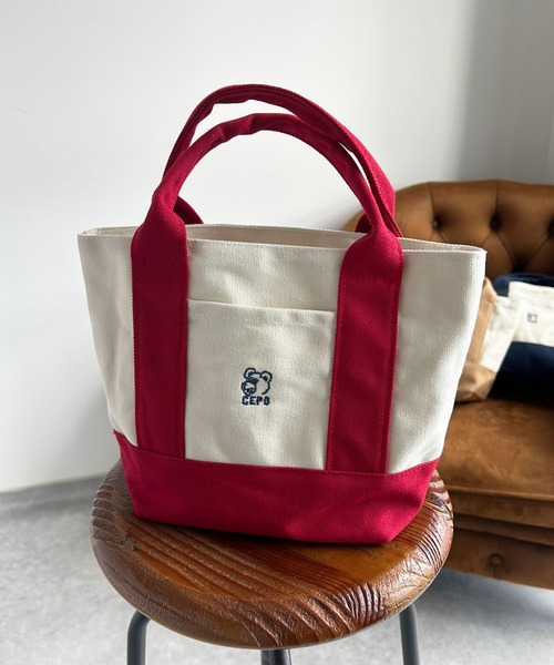 cepo（セポ）の「クマ刺繍ミニトートバッグ（ハンドバッグ・レディース・ネイビー系/レッド系/ベージュ系・FREE）」の7枚目の写真