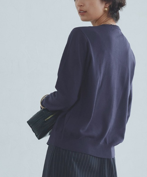 RASW(ラス)の「ビスコースシンプルカーディガン(カーディガン/ボレロ・レディース・ダークネイビー/グレー系その他・L/M)」の18枚目の写真