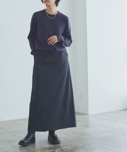 RASW(ラス)の「ビスコースシンプルカーディガン(カーディガン/ボレロ・レディース・ダークネイビー/グレー系その他・L/M)」の20枚目の写真
