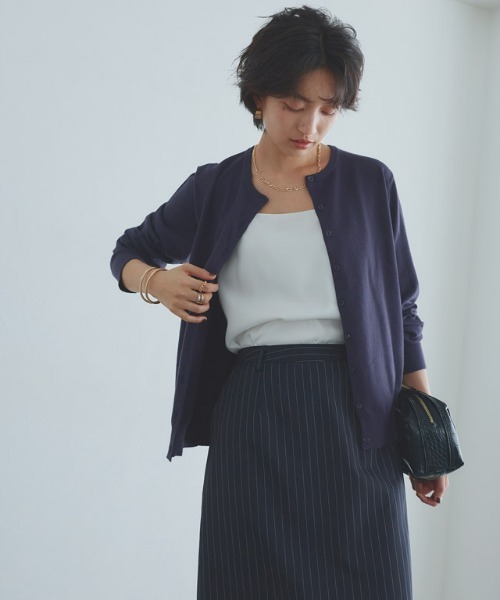 RASW(ラス)の「ビスコースシンプルカーディガン(カーディガン/ボレロ・レディース・ダークネイビー/グレー系その他・L/M)」の21枚目の写真