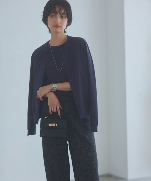 RASW(ラス)の「ビスコースシンプルカーディガン(カーディガン/ボレロ・レディース・ダークネイビー/グレー系その他・L/M)」の22枚目の写真