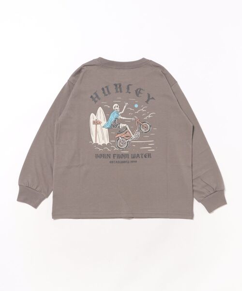 Hurley （ハーレー）の「Hurley/ハーレー SWEAT MOTOR RIDER キッズ ロンT BCLS252105（Tシャツ/カットソー・キッズ・ブラック/グレイッシュベージュ・130cm/150cm/160cm/140cm）」の4枚目の写真