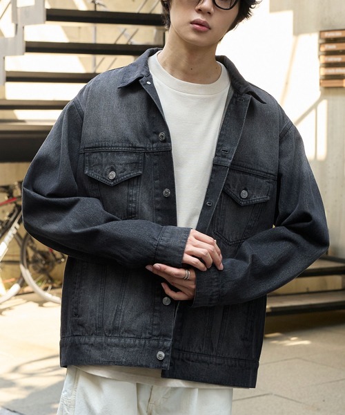 リブドロワ モン デニムジャケット ヴィンテージライク オーバーサイズ ヴィンテージライク オーバーサイズデニムジャケット MONO-MART│MONO