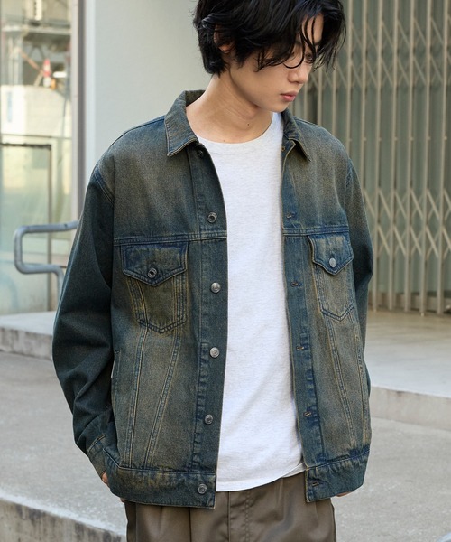 a*1様 ヴィンテージオーバーデニムジャケット ヴィンテージライク オーバーサイズデニムジャケット MONO-MART