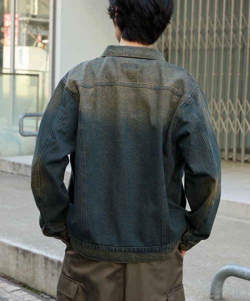 ヴィンテージライク オーバーサイズデニムジャケット MONO-MART
