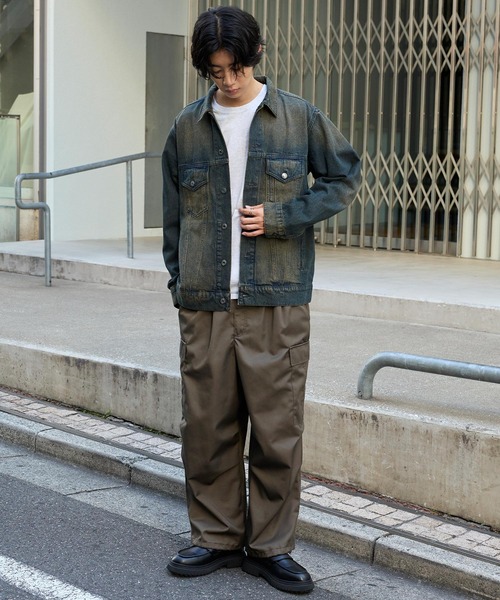 ヴィンテージライク オーバーサイズデニムジャケット MONO-MART