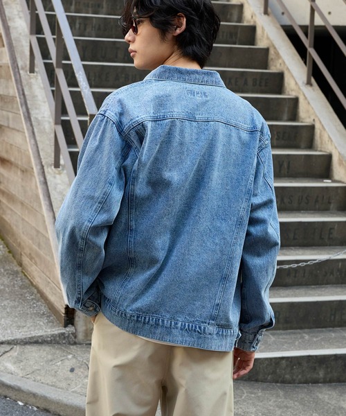 ヴィンテージライク オーバーサイズデニムジャケット MONO-MART