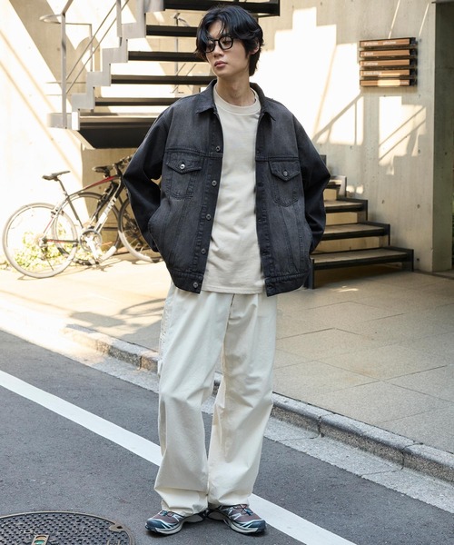 セール】ヴィンテージライク オーバーサイズデニムジャケット