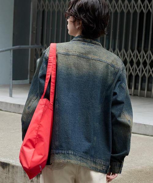 ヴィンテージライク オーバーサイズデニムジャケット MONO-MART