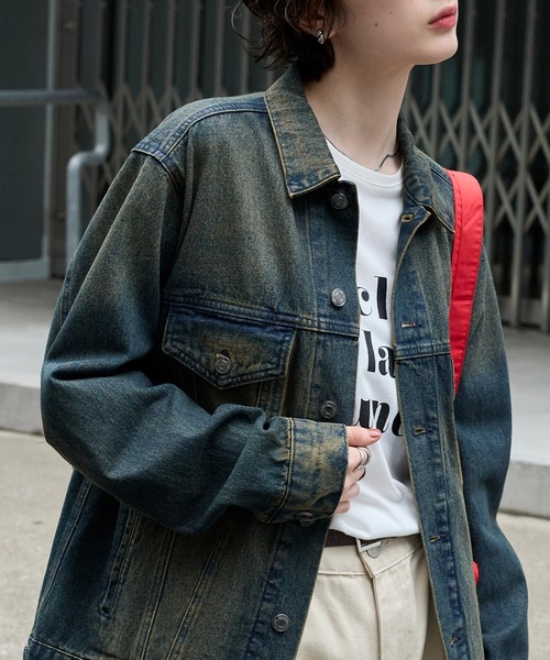 ヴィンテージライク オーバーサイズデニムジャケット MONO-MART│MONO