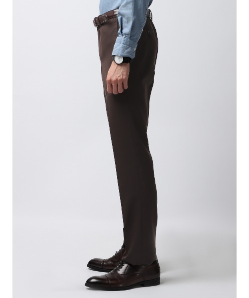 SUIT SQUARE（スーツスクエア）の「テーパードパンツ SUPER100'sウール クリアカットツイル 無地（スラックス・メンズ・グレー系2/ブラウン系/グレー系1・M/S/3L/LL/L）」の14枚目の写真